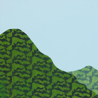Nobuyuki Takahashi, June -The View from A Tonkatsu Restaurant in Hayama-, 2012, acrylic and collage on canvas, 45.5×60.6 cm - Courtesy: Artist and Base Gallery