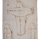 Michelangelo Buonarroti, Schizzi di blocchi di marmo con sagoma per una crocifissione, Archivio Buonarroti, Firenze.