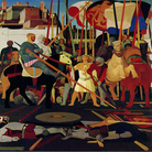 Salvatore Fiume, Cattura di San Francesco d’Assisi, (1942 – 1952), Olio su tela, cm 170 x 200, Sala Fiume, Palazzo Donini, Perugia