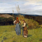 Giovanni Fattori, Le macchiaiole. Adiacenze livornesi presso Antignano, 1866 ca., Olio su tela, cm. 90x180, Collezione privata