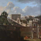 Matthias Withoos (attribuzione), Villa Aldobrandini, 1648-1653, Olio su tela | Courtesy Museo di Roma