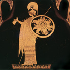 Ercole e Atena, Anfora attica del Pittore di Berlino, 500/490 a.C. circa, Altezza (con coperchio) 79 cm, Antikenmuseum Basel und Sammlung Ludwig