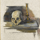 Paul Cezanne, Nature morte avec cr&acirc;ne et chandelier, (Natura morta con teschio e candelabro), 1900 circa, olio su tela, 61 x 50 cm, Staatsgalerie Stuttgart, acquistato nel 1955, Ph: bpk / Staatsgalerie Stuttgart