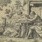 Battista del Moro, San Girolamo, 1550-1555, Acquaforte Firenze, Gabinetto dei Disegni e delle Stampe degli Uffizi