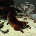 Gustave Courbet, Volpe nella neve, 1860, Olio su tela, 128 x 85.7 cm, Dallas Museum of Art, Foundation for the Arts Collection, Mrs. John B. O'Hara Fund