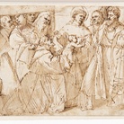 Tiziano Vecellio, Miracolo di Sant' Antonio da Padova con il Bambino, 1510 ca. Penna e inchiostro marrone, 144x307 mm, Parigi, Fondazione Custodia, Collezione Frits Lugt