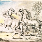 Giorgio De Chirico, Due cavalli in una città.
