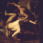 Jacopo Tintoretto, Caino e Abele. Olio su tela, cm 149 x 196. Venezia, Gallerie dell'Accademia. Archivio fotografico del Polo Museale del Veneto su concessione del Ministero dei beni e delle attività culturali e del turismo