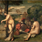 Giorgione (1478 - 1510) e/o Tiziano (1490 - 1576), Concerto campestre, Circa 1510, Olio su tela, 110 x 138 cm, Prigi, Museo del Louvre