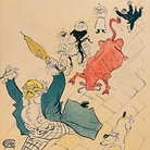 Henri de Toulouse-Lautrec, La Vache Enragée (Before Letters), 1896, Litografia a colori, 57.5 x 70 cm | © Herakleidon Museum, Athens Greece