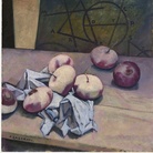Felice Casorati, Rape, 1938 circa, olio su tela incollata su supporto di protezione, cm 61,5x50. Galleria d'arte moderna di Palazzo Pitti, acquistato alla XXI° Esposizione della Biennale Internazionale d’Arte, Venezia 1938.