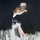Carlo Mattioli, Autoritratto con anna, 1982, Olio su tela, 70 x 80 cm, Collezione privata | Courtesy of Labirinto della Masone,