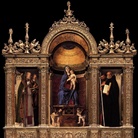 Giovanni Bellini, Trittico dei Frari, 1488, Olio su tavola, 184 x 79 cm, Venezia, Basilica di Santa Maria Gloriosa dei Frari | Courtesy of Wikimedia Commons © Chorus - Associazione per le chiese del Patriarcato di Venezia