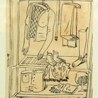 Piero Fornasetti, “Guardaroba surreale”, china su carta, 1940. Courtesy Fornasetti