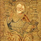 Raffaellino del Garbo, Attribuzione, San Pietro, 1513, Tela di lino ricamo in oro-velato, Collezione privata