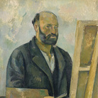 Paul Cezanne, Portrait de l'artiste &agrave; la palette (Autoritratto con tavolozza), 1890 circa, olio su tela, 92 x 73 cm, collezione Emil B&uuml;hrle, prestito a lungo termine al Kunsthaus Z&uuml;rich