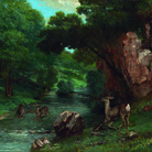 Gustave Courbet, Caprioli alla fonte, 1868, Olio su tela, 129.8 x 97.5 cm, Fort Worth, Kimbell Art Museum