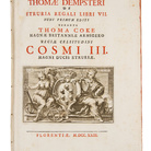 Thomas Dempster, De Etruria Regali libri septem. Frontespizio dell’opera a stampa 1726. Cortona, MAEC 