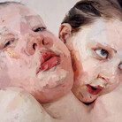 Jenny Saville, Hyphen, 1999, Olio su tela 274 x 365,5 cm, courtesy © Jenny Saville. All rights reserved, DACS 2026 | Gagosian Jenny Saville, Hyphen, 1999, Olio su tela 274 x 365,5 cm, courtesy © Jenny Saville. All rights reserved, DACS 2026 | Gagosian
