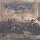 Vespasiano Bignami, Una seduta del comitato ordinatore della presenteindisposizione, 1881, Olio su tela, 97 x 133 cm, Milano, Famiglia artistica milanese