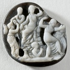 Cammeo con scena di Baccanale, 1-2 sec a.C., Agata a due strati, 3,3x3,3x0,4 mm, Venezia, Museo Archeologico Nazionale