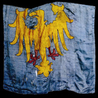 606 | Scisma nella chiesa di AquileiaScisma dei tre capitoli. Grado si stacca dal patriarcato di Aquileia | Immagine: Antico vessillo patriarcale, facente parte delle vesti del Beato Patriarca Bertrando (1258 - 1350), che mostra l'aquila araldica divenuta poi simbolo del Friuli | Foto: Sab.pittu via Wikimedia Creative Commons