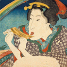 Utagawa Kuniyoshi, Arcobaleno primaverile (Haru no niji), 1836, Silografia policroma (nishikie), 30.3 x 22.7 cm, Masao Takashima Collection