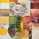 Tancredi Parmeggiani, Diario paesano, 1961, Tempera e collage su tela, 195 x 129.5 cm | Courtesy of Galleria Milano