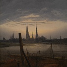 Caspar David Friedrich, Città al chiaro di luna, 1817, olio su tela, cm 45,8x33. Winterthur, Museum Oskar Reinhart am Stadtgarten 