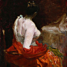 Giuseppe De Nittis, Prima del ballo, 1879, Olio su tavola, cm. 33x25, Collezione privata