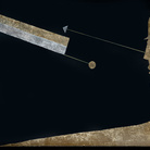 Gino De Dominicis, Senza Titolo, acrilico, foglie d’oro e argento su tavola, cm 150 x 250