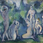 Paul Cezanne, Groupe de baigneuses, (Gruppo di bagnanti), 1895 circa, olio su tela, 47 x 77 cm, Ordrupgaard, Copenhagen, Foto: Anders Sune Berg