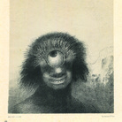 Odilon Redon, “Il Polipo difforme ondeggiava sulle rive, sorta di ciclope sorridente e orrido”, dalla serie Les Origines, 1883, Litografia, 214 x 199 mm, Milano, Civica Raccolta delle Stampe Achille Bertarelli | © Civica Raccolta delle Stampe Achille Bertarelli - Castello Sforzesco, Milano - © Comune di Milano