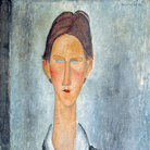 Amedeo Modigliani, Giovane con i capelli rossi o Lo studente, 1919, Olio su tela, 46 x 61 cm | Courtesy Richard Delh. K.A.D. Gallery - Bruxelles e Palazzo Ducale, Genova 2017