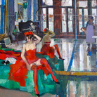 Geoffrey Humphries,The Christmas Dress, Olio su tela (Particolare), 120 x 100 cm | Courtesy of the Artist and The Osborne Studio Gallery, London