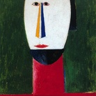 Kazimir Malevi? (pressi di Kiev 1879-Leningrado 1935), Testa, 1928- 1929, olio su tela; cm 61 x 41. San Pietroburgo, Museo Statale Russo
