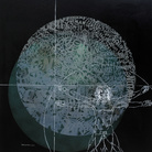 Farhan Siki, Equillibrium, 2014, Acrylic, Spray paint on canvas ,135 x 135 cm | Courtesy of Farhan Siki & Banca Generali Private Banking