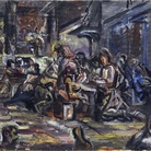 Emilio Vedova, Interpretazione dal Tintoretto, 1938 50,6x70,1 cm, olio su carta, Fondazione di Venezia, Venezia