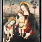 Bernardino di Betto detto il Pintoricchio, Madonna con il Bambino e San Giovannino. Tempera e olio su tavola. Museo del Duomo di CIttà di Castello