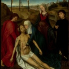 Hans Memling, Compianto su Cristo Morto con un donatore, 1470-1475 circa. Roma , Galleria Doria Pamphilj