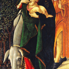 Sandro Botticelli, La fuga in Egitto, 1495-1500 ca., tempera su tela, cm 130x95, Paris, Musèe Jacquemart-Andrè, Institut de France