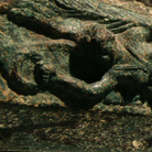 Bronze Rostrum detail close up, Bronze rostrum from Roman warship, from the seabed near Levanzo, Sicily. c. 240 BC | Courtesy of Soprintendenza del Mare © Regione Siciliana