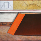 Christo, The Mastaba (Project for Abu Dhabi, United Arab Emirates), Drawing 2012 in 2 parts, 15 x 96