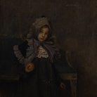 Lino Selvatico, Cappuccetto grigio, 1903, Olio su tela, 160 x 85 cm, Ca' Pesaro, Galleria Internazionale d'Arte Moderna | 