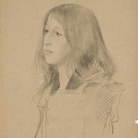 Gustav Klimt, Ritratto di fanciulla, 1890 circa. Gessetto nero su carta, cm 45,2 x 31,2. Collezione privata © Alfred Weidinger