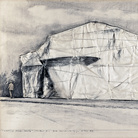 Christo, Kunsthalle Berne - Packed (Project for 50th Anniversary), Collage 1968, 22 x 28