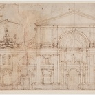 Antonio da Sangallo il Giovane, Studi per la facciata e l’emiciclo meridionale della Basilica di San Pietro, 1519-1520