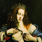Giovanni Francesco Guerrieri, Cleopatra, Fine XVII secolo, Olio su tela, Quadreria della Fondazione Cassa di Risparmio di Fano | Courtesy of Palazzo dei Priori, Fermo