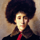 Silvestro Lega, Ritratto di Elisa Titta Guidacci, 1888, Olio su tavola, 40 x 61 cm