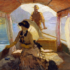 Giuseppe De Nittis, Sul Lago dei Quattro Cantoni , 1881 circa, Olio su tela, cm. 48x67, Collezione privata